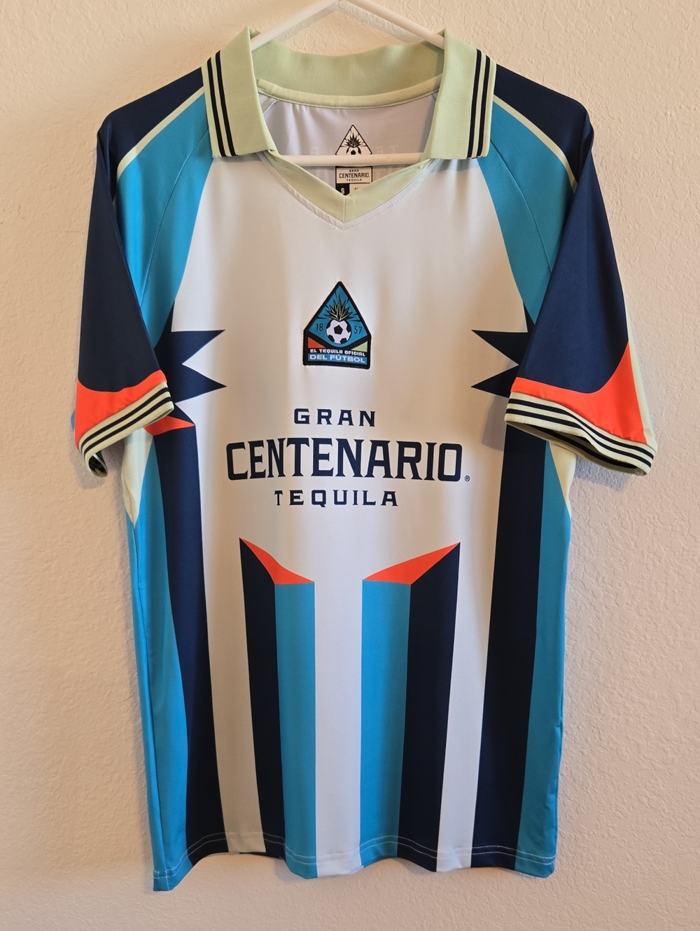 Gran Centernario White & Blue Soccer Jersey - Small
